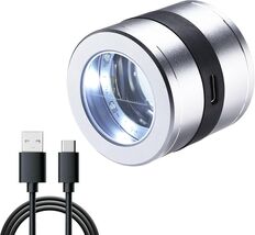 10X Jewelers Loupe Rechargeable, Magnifier with LED and UV Light, Jewelr... - $28.99
