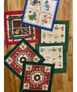 Lot 6 Hankie Bandana Christmas Vintage Made In USA Napkins - $620.95 MXN