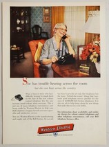 1955 Print Ad Western Electric Bell System Grandma Talks Rotary Dial Telephone - £12.07 GBP