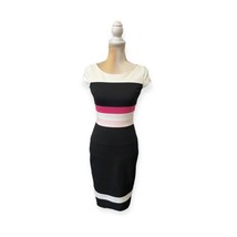 White House Black Market WHBM Black and White Sheath Dress Size 00 - £39.56 GBP