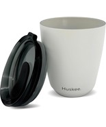 HUSKEE 8oz Reusable Stainless Steel Coffee Cup, White, Insulated with Lid - $553.42 MXN