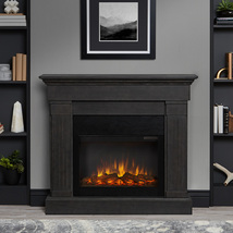 Electric Fireplace Real Flame Crawford Built In Look IR Heater Black or ... - $749.00