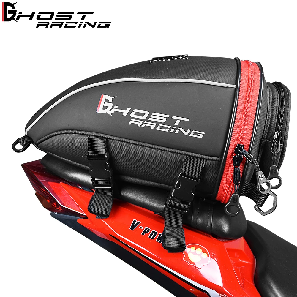 GHOST RACING Motorcycle Tail Tank Bag Waterproof Multifunction Backage Motobike - £35.77 GBP