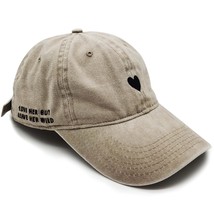 Hat, Embroidered Brushed Cotton WomenS Hat Unisex Fit, Adjustable One Size (Hear - £29.70 GBP