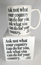 Quotable Mugs John F. Kennedy &quot;Ask Not What Your Country Can Do For You, Ask... - £18.68 GBP