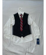 IZOD Kid&#39;s Dress Shirt, Tie, &amp; Vest Set, Size 6 Regular - $298.05 MXN