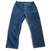 Vintage Valentino Men’s Straight Leg Jeans Sz 34 Blue Denim Wash 90’s De... - $39.55