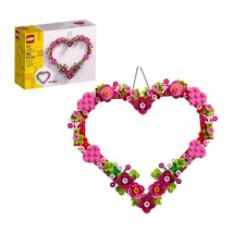 LEGO Heart Ornament Building Toy Kit Heart Shaped Arrangement of Artificial F... - £13.44 GBP