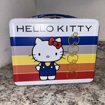 SANRIO HELLO KITTY LUNCH BOX 2010 SQUIRREL APPLE METAL TIN COLORFUL D4 - $35.77