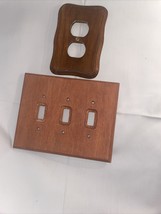 Lot Of 2, Vintage LHMC  Face Plates, Switch Plates, Outlets, Material Wood - $9.49
