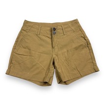 PrAna Womens Golden Mustard Yellow Alana Casual Shorts Hiking Outdoor Sz 2 - £18.22 GBP