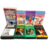 Christmas Classics VHS Tape Lot of 8 Rudolph Frosty Santa Muppets Nutcracker  - £15.14 GBP