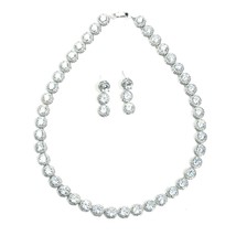 Emmaya Bridal Wedding Party Noble Necklace And Earring Female Elegant Choice Fin - £34.30 GBP