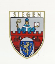 Vintage SIEGEN GERMANY South Westphalian North Rhine-Westphalia Sticker - £7.83 GBP