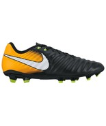 NIKE JR Tiempo Ligera IV FG Soccer Cleats Youth Size 5 Black Orange New ... - £37.61 GBP