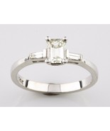 0.70 carat Three-Stone Diamond 14k White Gold Engagement Ring Size 6.75 - $5,007.91 CAD