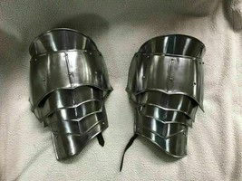 Medieval Larp Knight armor steel Pair Of Pauldrons - £62.17 GBP