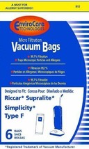 Generic Paper Bag Type F For Riccar Supralite 6pk. - £9.55 GBP