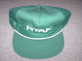 1980&#39;s Vintage RYAN Truckers Cap Hat Green Snapback Made in USA - £11.98 GBP