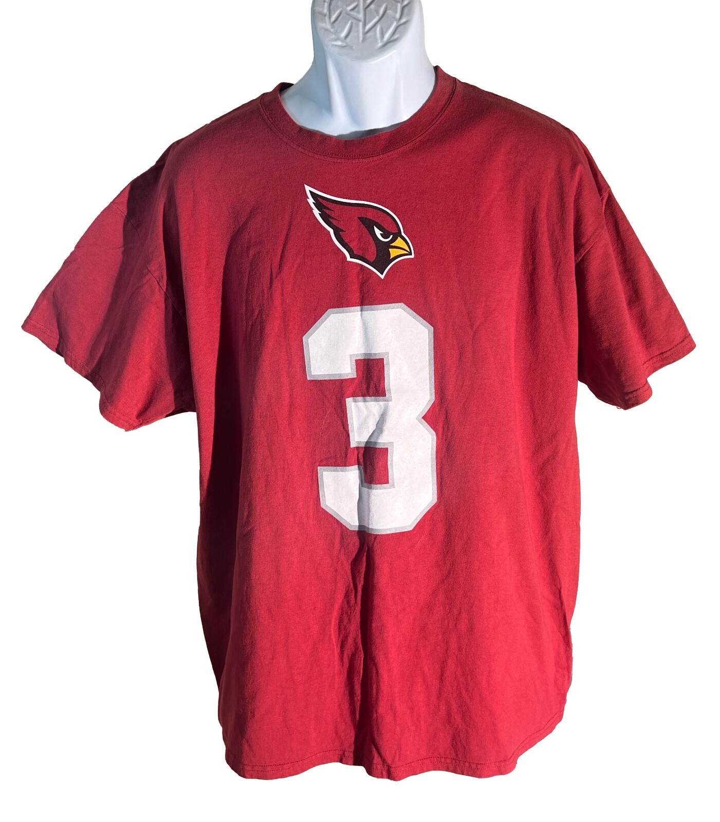 NFL TEAM APPAREL Short Sleeve ARIZONA CARDINALS #3 PALMER Shirt Red XL - $10.88