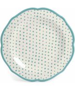 Four (4) Pioneer Woman ~ Teal ~ Retro Polka Dot ~ 10.5&quot; Dinner Plate ~ S... - $1,096.69 MXN