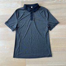 Lululemon Men&#39;s Assert Polo Shirt Heathered Black Medium - £34.13 GBP