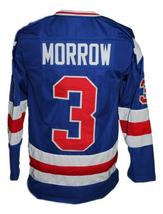 Any Name Number Team USA Retro Hockey Jersey New Sewn Blue Morrow Any Size image 5