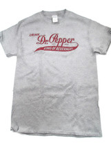 Dr Pepper Gray Tee T-shirt Size Medium King of Beverages - $9.41