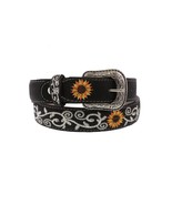 Kids Black Western Belt Cowboy Dress Leather Floral Embroidery Cinto Rancho - $35.03 CAD