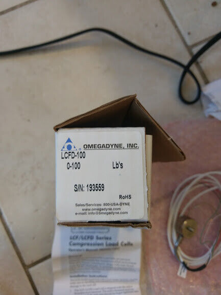 RARE Omega Omegadyne Load Cell Sub-Miniature 0-100lbs pn#- LCFD-100 - $807.26