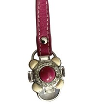 lia Sophia Bracelet Wrap Leather Southwest Style Charm Rose Strap Pin Hole Clasp - $12.58