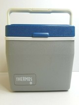 Thermos 8 Qt Cooler #7708 VTG Blue Gray 6 Pack Lunch Fish Hunt Hike Picnic Box - $33.53
