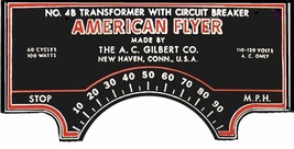 AMERICAN FLYER #4B Black TRANSFORMER SELF ADHESIVE STICKER S Gauge Trains - £7.86 GBP
