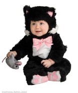 Cute Infant Black Kitty Cat Halloween Costume Baby 6-12 mos Fantasia Gat... - £22.76 GBP