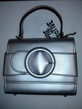 Small Silver Cross Body Bag, Purse w/ Long Strap inside, Snap Open, NWT ... - $16.70