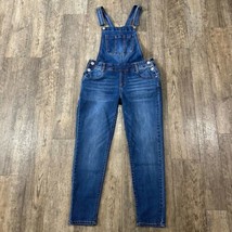 Wallflower Overalls Womens Sz Large Blue Crop Jeans Denim Pants Farmer Bib 31x26 - £21.25 GBP