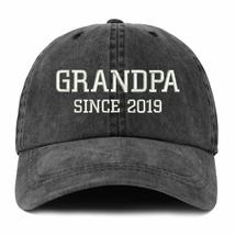 Trendy Apparel Shop XXL Grandpa Since 2019 Embroidered Unstructured Washed Pigme - £17.62 GBP