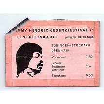 Jimi Hendrix Memorial One Year Death Anniversary Ticket Tubingen Germany... - $117.80