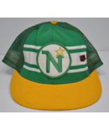 VINTAGE MINNESOTA NORTHSTARS 1/2 MESH SNAPBACK AJD TRUCKER HAT Double Kn... - $74.24