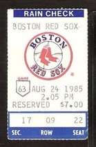 Minnesota Twins Boston Red Sox 1985 Ticket Kirby Puckett Wade Boggs 2 Complete G - £2.39 GBP