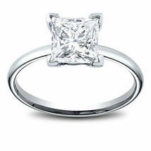 1.21Ct Princess Cut Solitare Engagement Wedding Ring 14k White Gold Over - €62,55 EUR