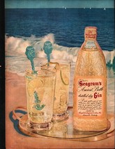 1954 Seagrams Gin: Seagram Seabreeze Gin and Tonic Vintage Print Ad a8 - $24.11