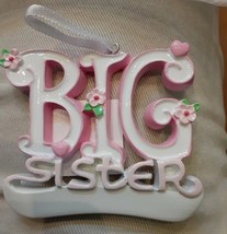 Big Sister  Christmas Tree Ornament easy to personalize NWT pink polar b... - £5.51 GBP