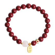 Vermilion bracelet Feng Shui Bracelet For Women Cinnabar Charms For Good... - $370.94 MXN
