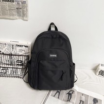 En backpack solid color female student double shoulder bag simple schoolbag for teenage thumb200