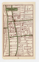 1951 Original Vintage Map Of Springfield Massachusetts Downtown Business Center - £16.18 GBP