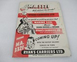 Ryan&#39;s Carriers Moving Company Advertising Vancouver BC Marine 3321 Vtg ... - $29.02