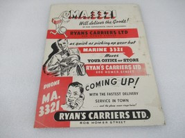 Ryan&#39;s Carriers Moving Company Advertising Vancouver BC Marine 3321 Vtg ... - £22.77 GBP