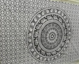 Black and White Hippie Elephant Mandala Tapestry Indian Traditional Beach - £12.17 GBP