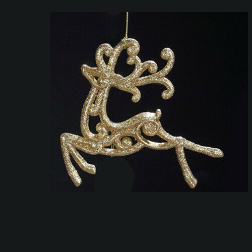 KURT S. ADLER GOLDEN SPLENDOR GOLD GLITTER REINDEER CHRISTMAS ORNAMENT - $7.88